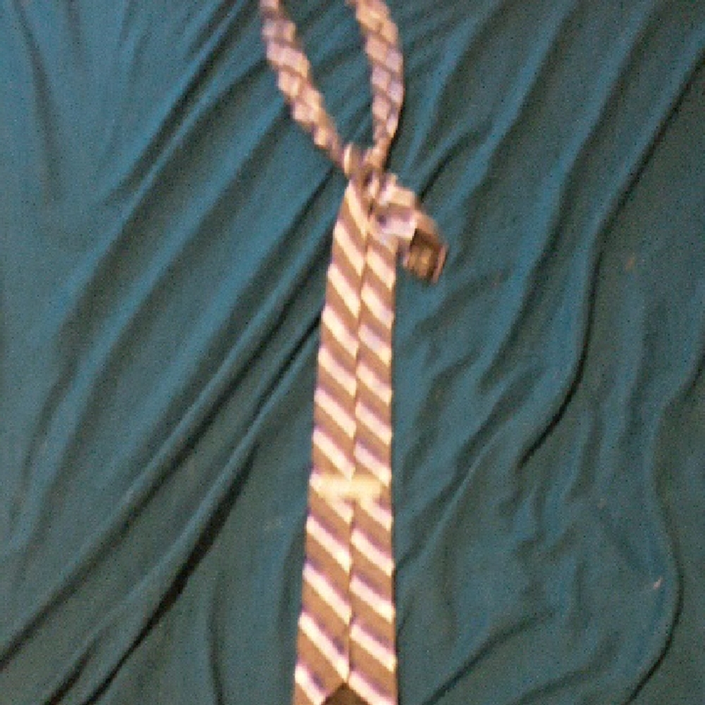 Van Heusen Classic Blue and White Striped Tie